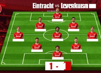 Eintracht Frankfurt stellt 11 Spieler gegen Bayer Leverkusen auf