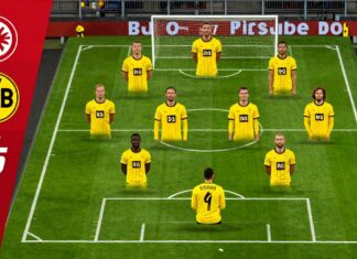 Eintracht Frankfurt stellt 11 Spieler gegen BVB auf