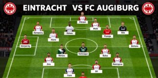 Eintracht Frankfurt und FC Augsburg mit 23 Spielern im Kader