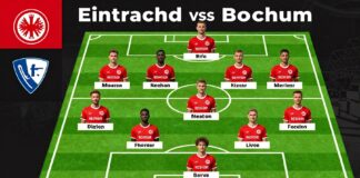 Eintracht Frankfurt stellt 11 Spieler gegen VFL Bochum auf