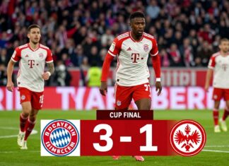 Bayern München empfängt Eintracht Frankfurt mit 3:1-Sieg im Pokalfinale