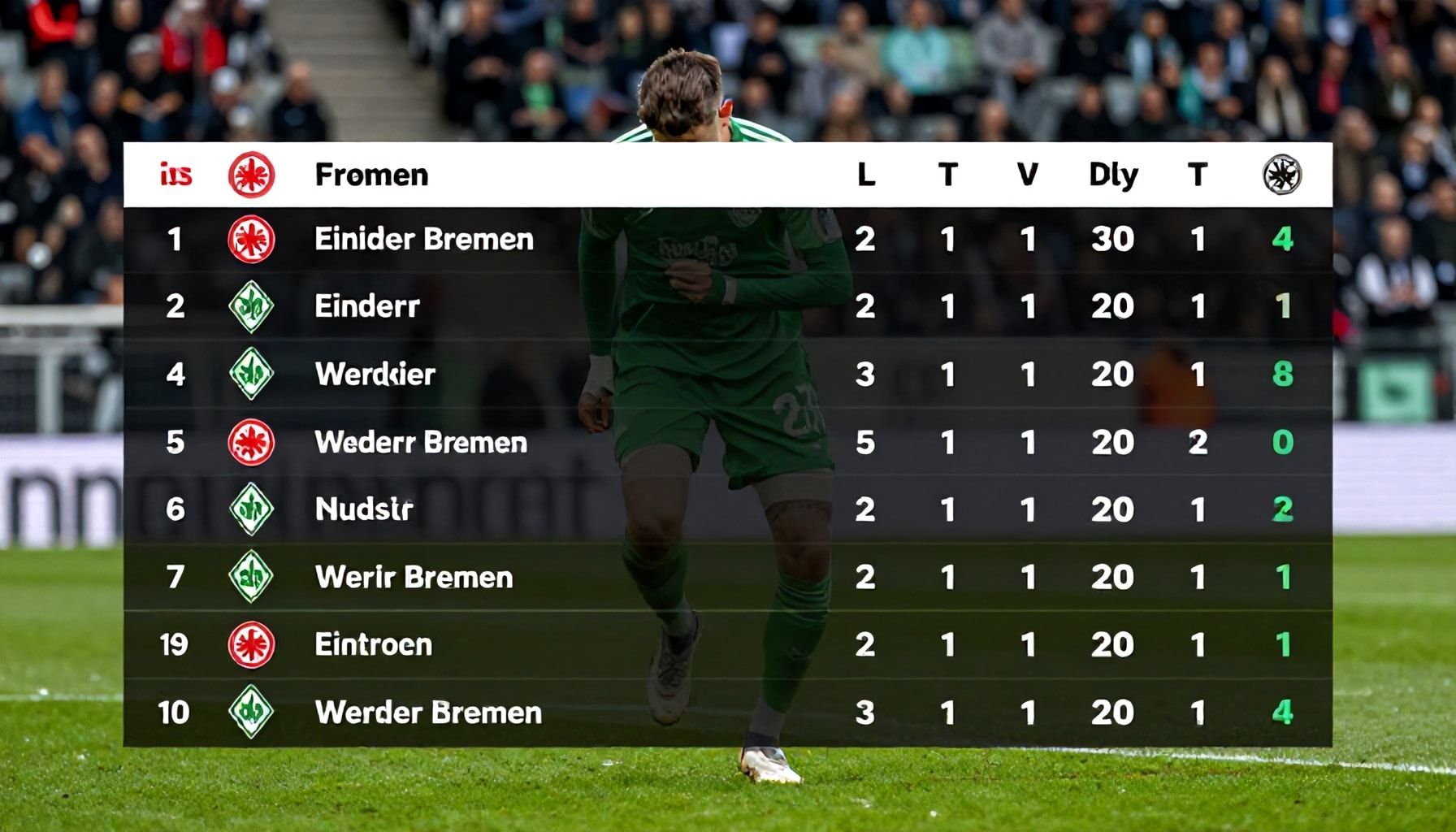 Bremen kämpft, doch Frankfurt dominiert