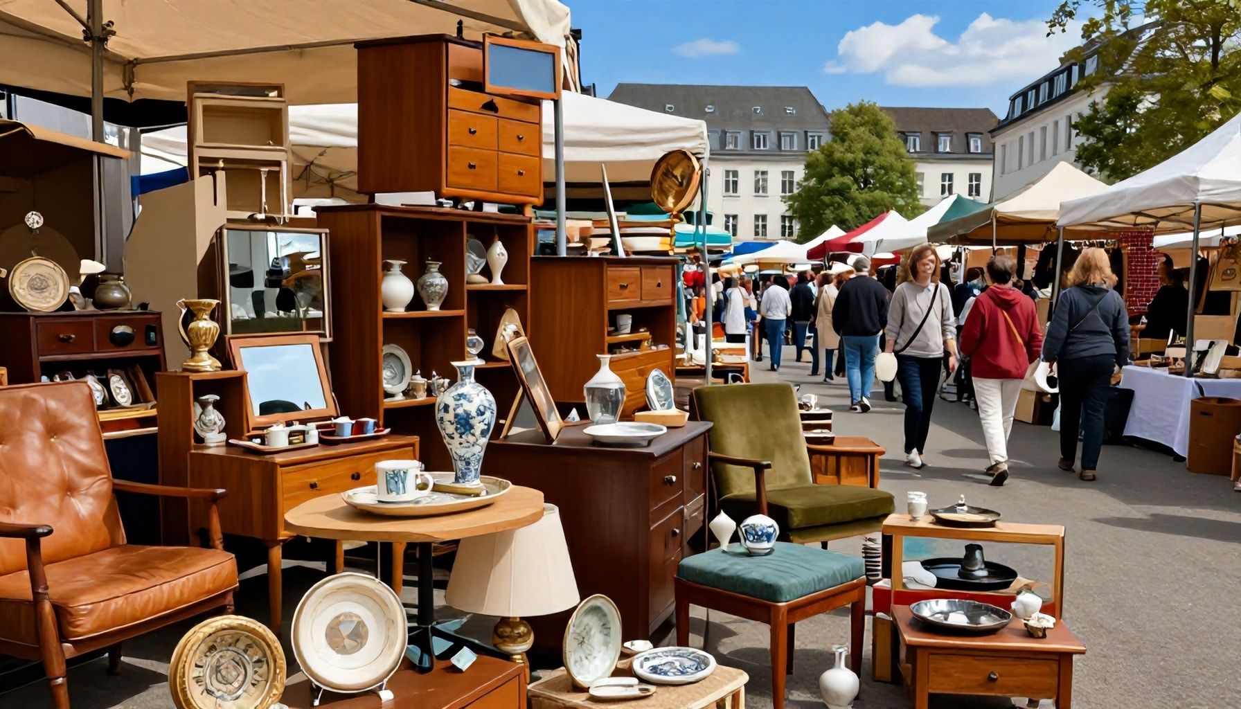 Bunte Mischung aus Antiquitäten und Kuriositäten