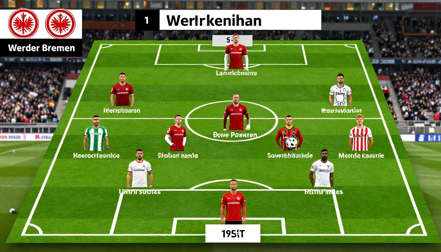 Die Aufstellung der Eintracht Frankfurt