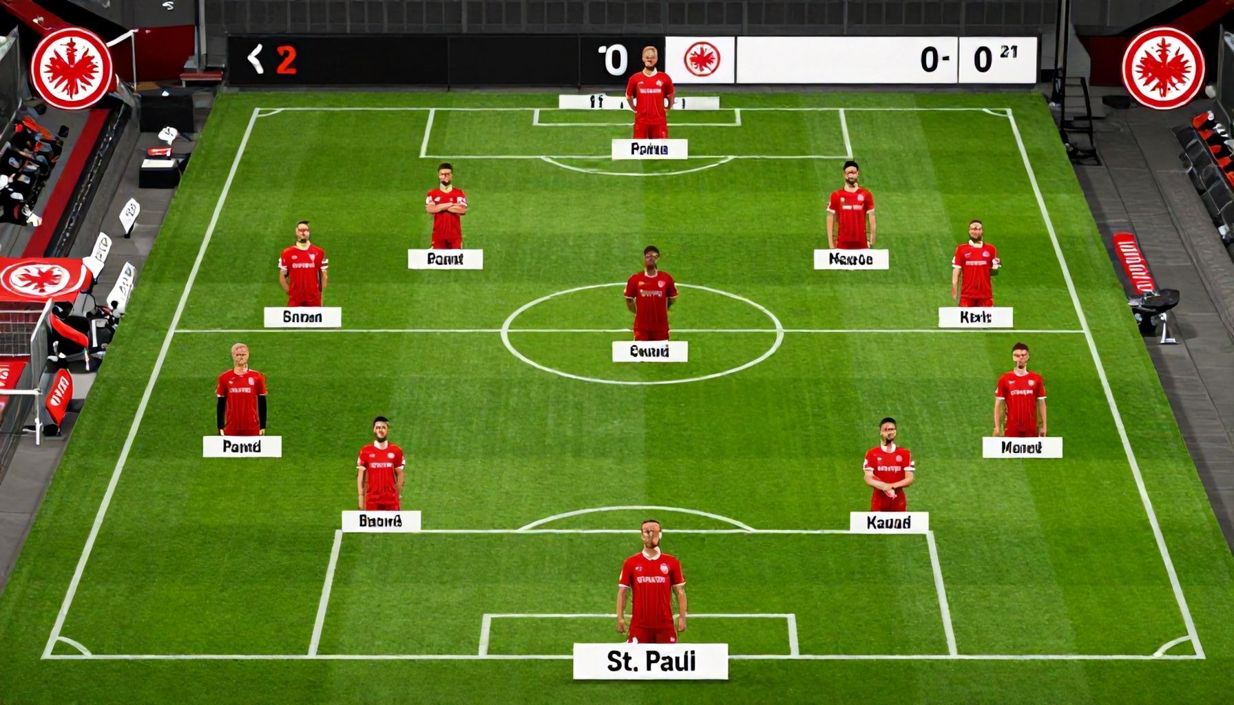 Die Aufstellung der Eintracht im Detail