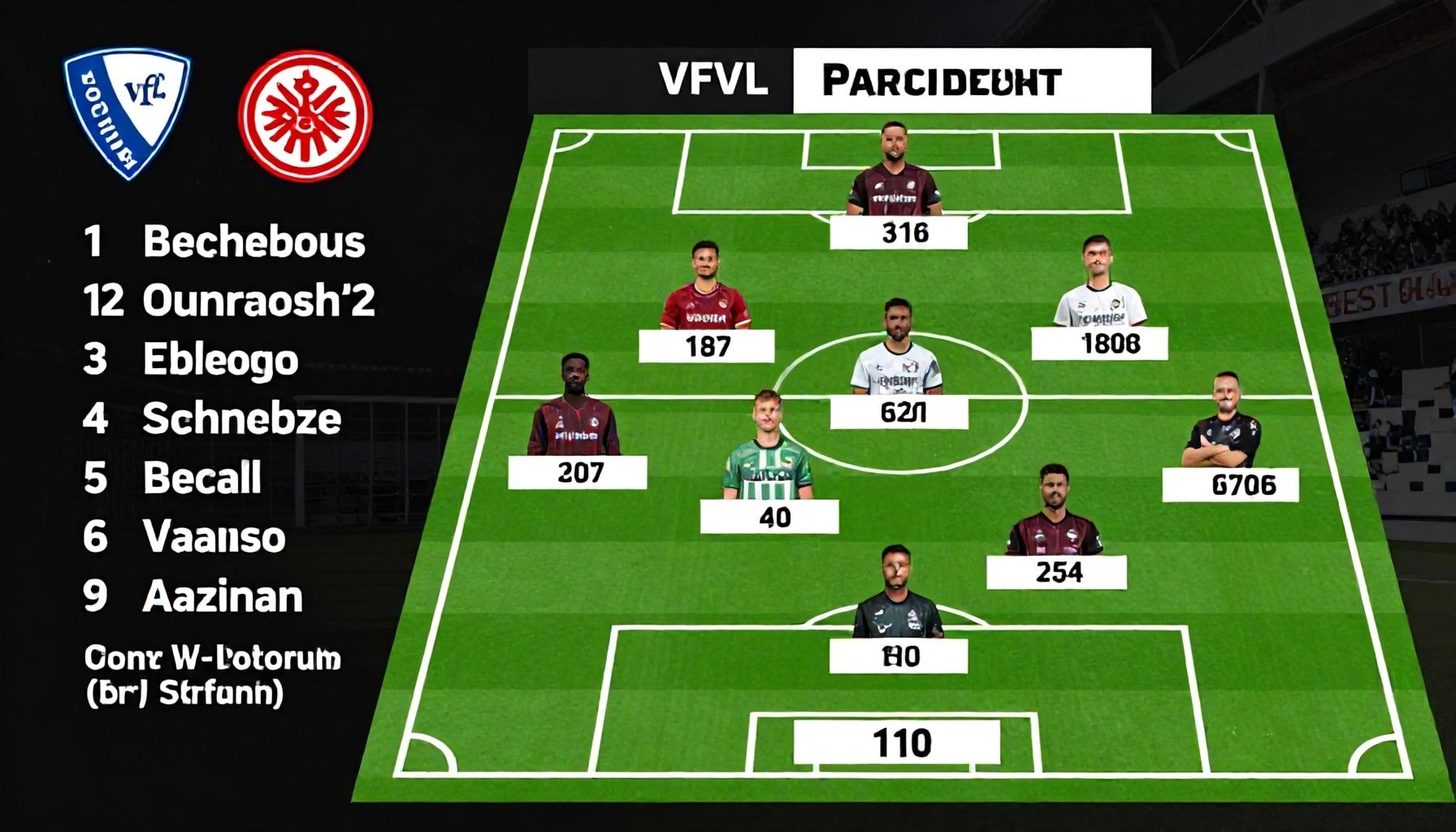 Die Aufstellungen im Überblick