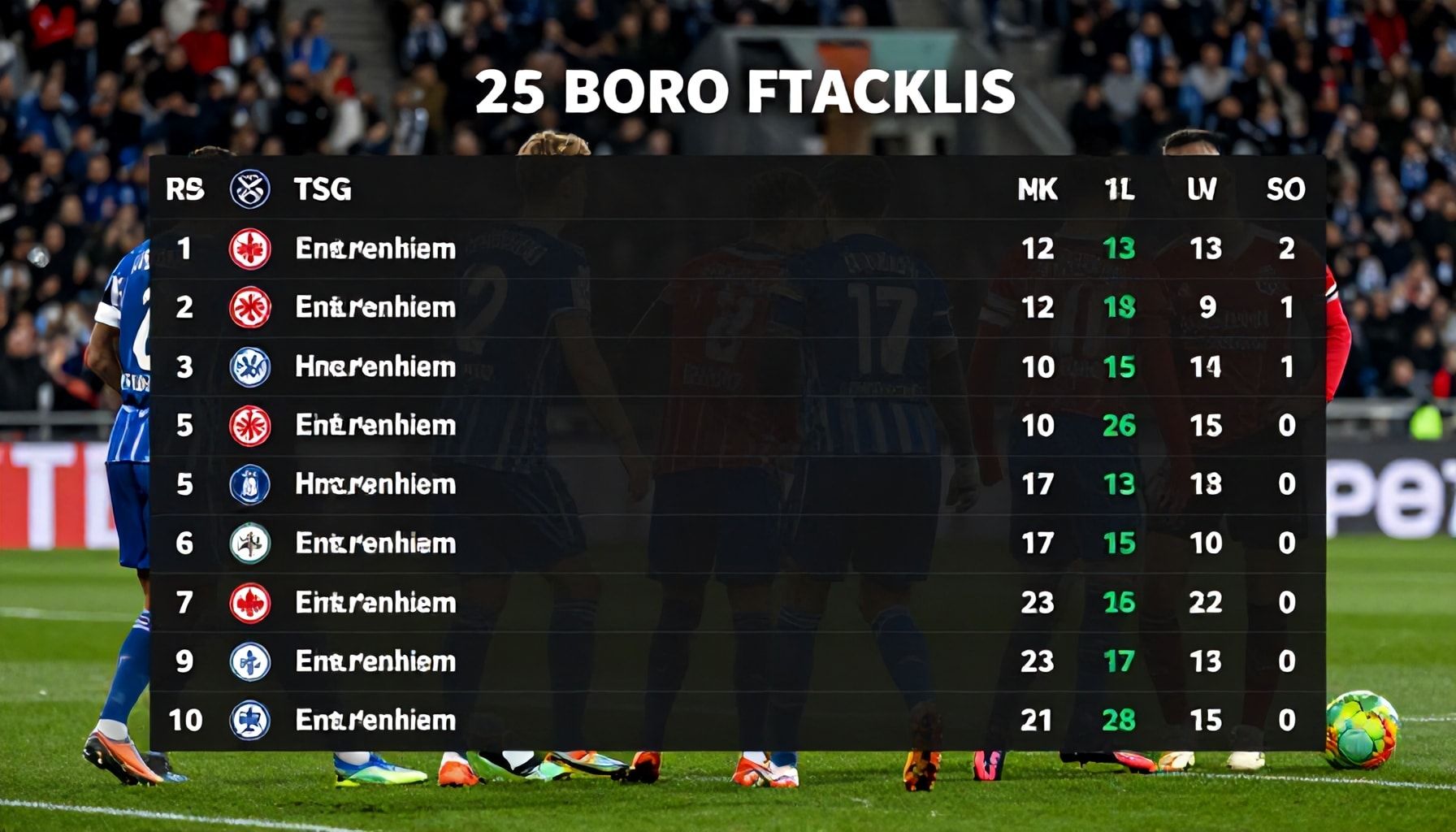 Die Auswirkungen auf die Tabelle