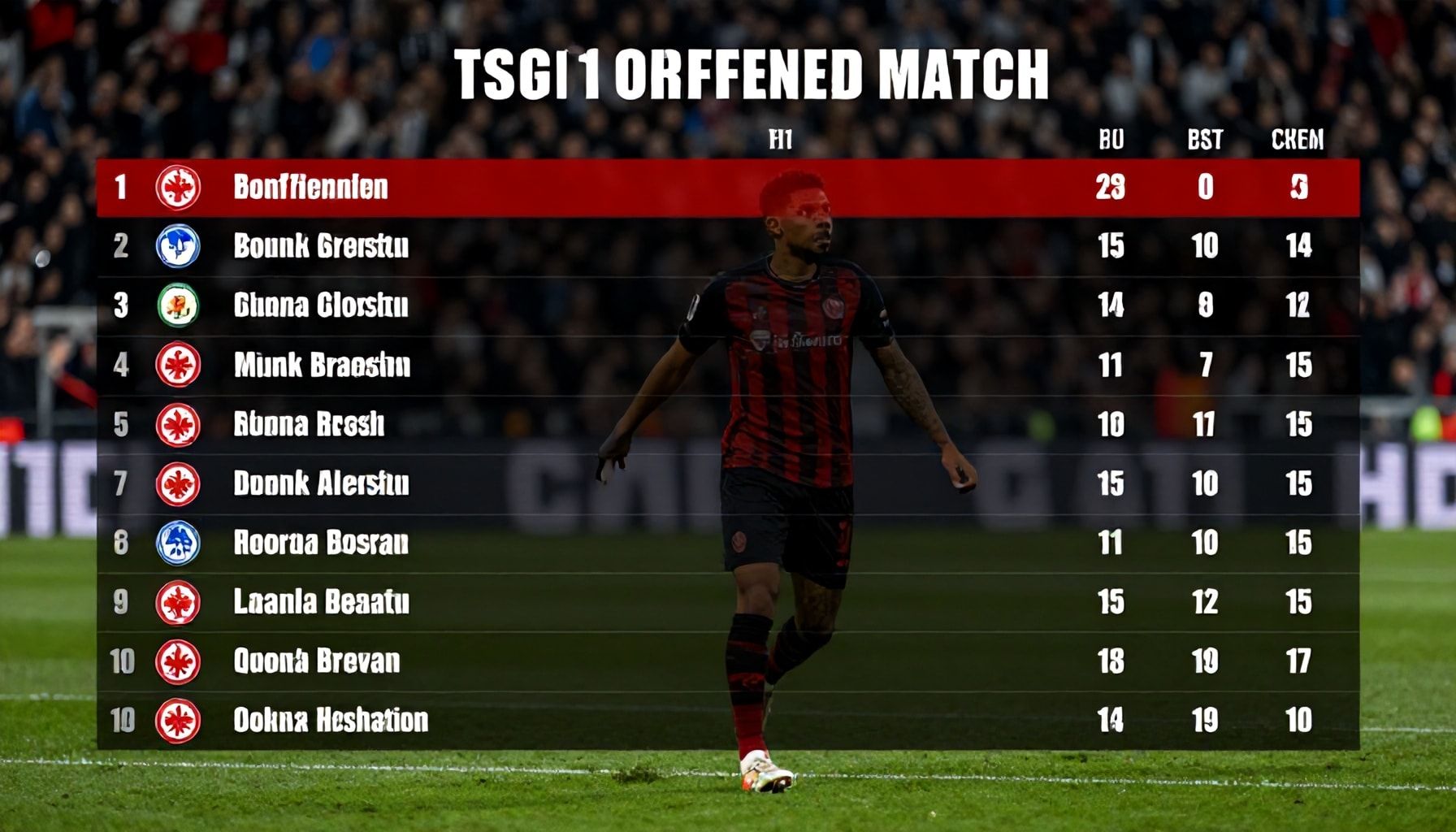 Die Tabelle nach dem Spiel