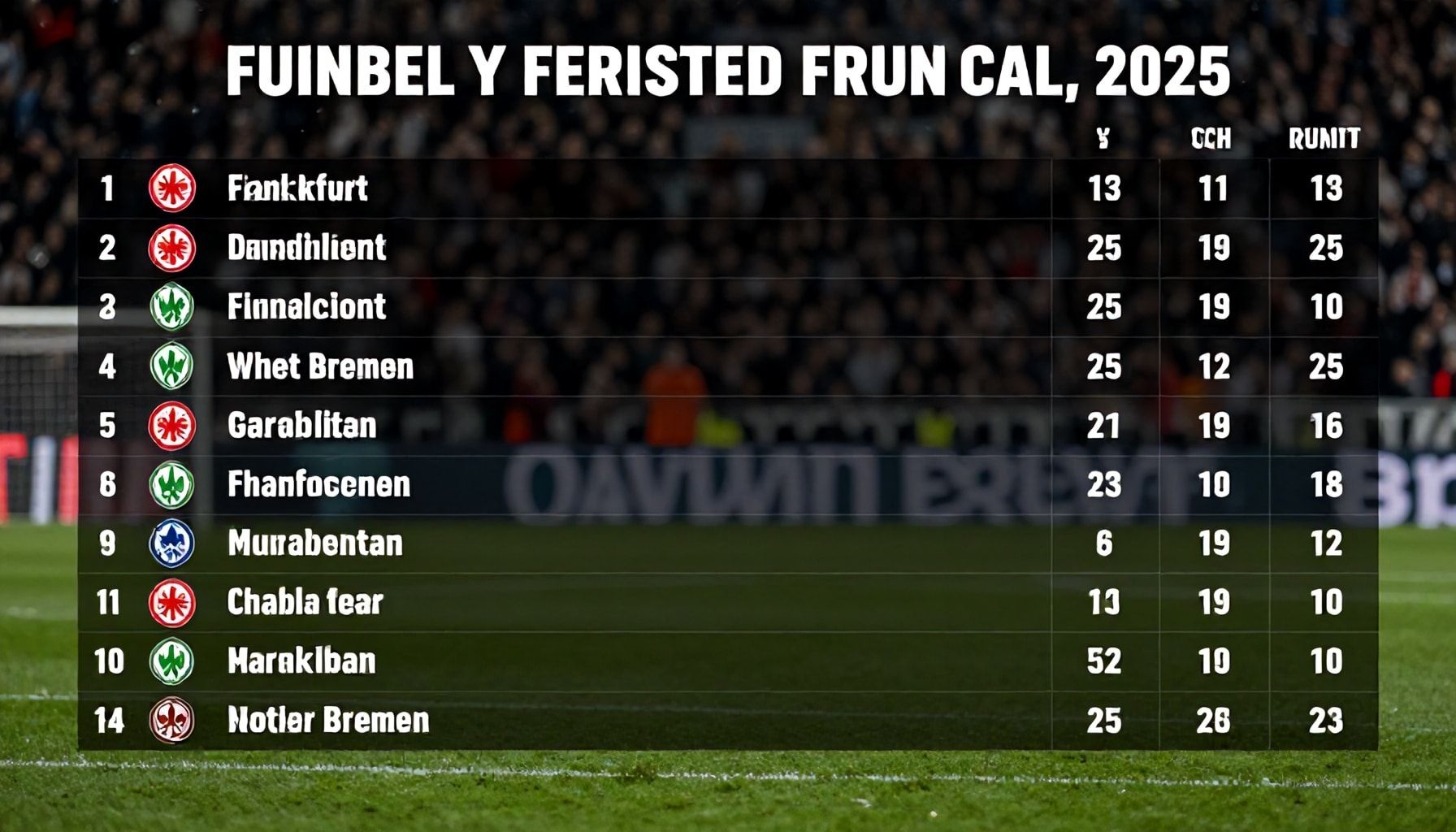 Die Tabelle zeigt: Frankfurt klettert