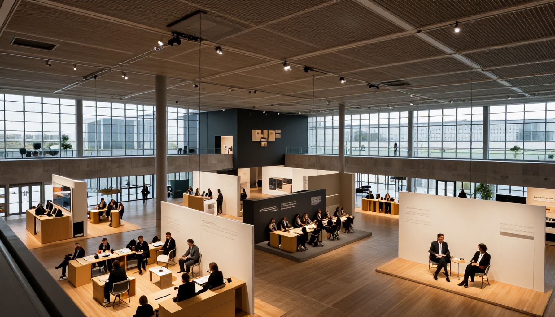 Ein Blick auf die Messehallen