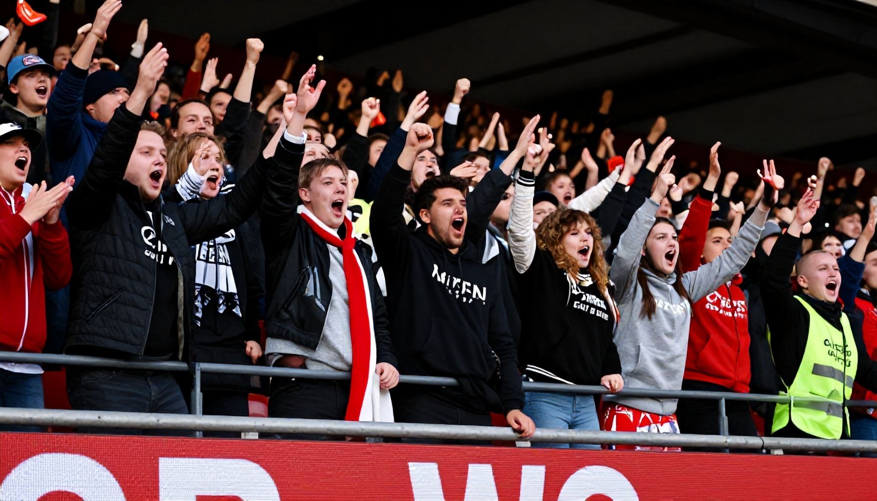 Fans feiern den wichtigen Sieg
