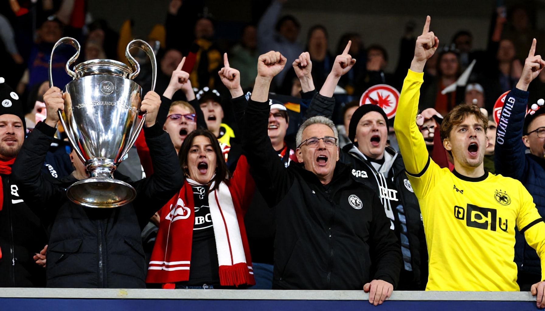 Fans feiern die Champions-League-Qualifikation