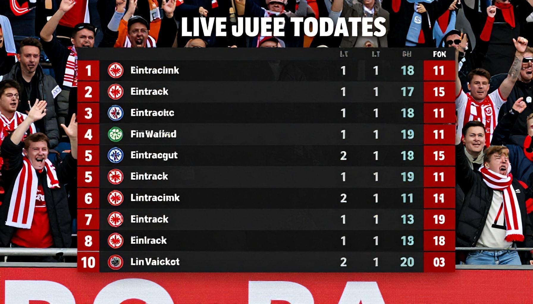 Fans feiern Tabellenspitze