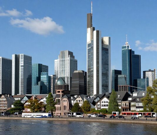Frankfurts zentrale Lage auf der Europa-Karte: 150 Kilometer südlich von Mainz Home
