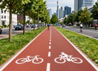 Neuer Radweg in Frankfurt-Niederrad eröffnet: 3 Kilometer für Fahrradfahrer