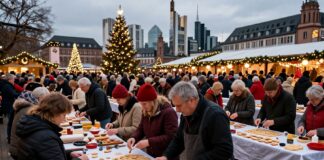 Frankfurt am Main: 12.000 Menschen feiern Plätzchen-Backen im Advent