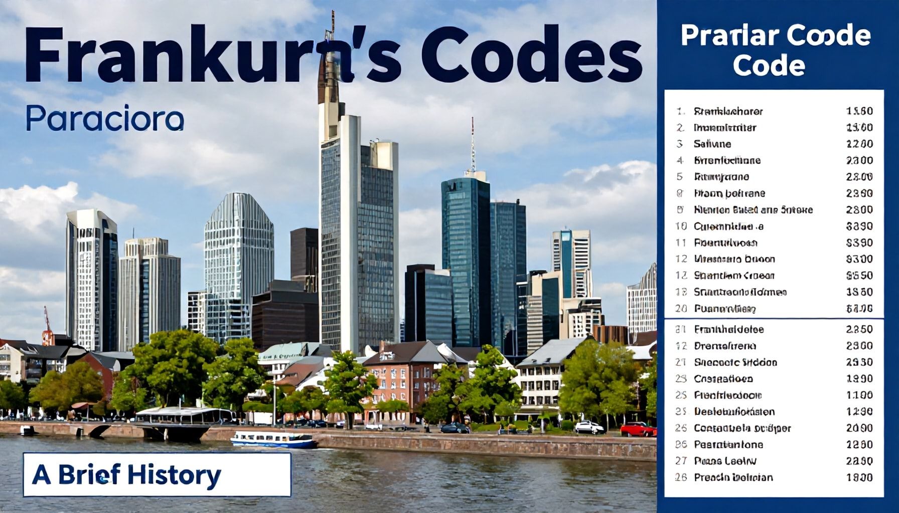 Frankfurts Postleitzahlen: Eine kurze Geschichte