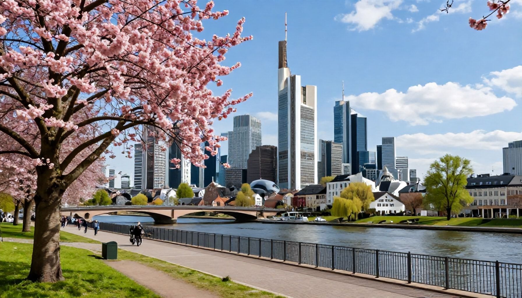 Frankfurts typisches Wetter im Frühling