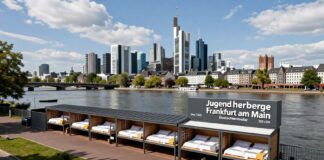 Jugendherberge Frankfurt am Main: 120 Betten und Flussblick am Deutschherrnufer Home