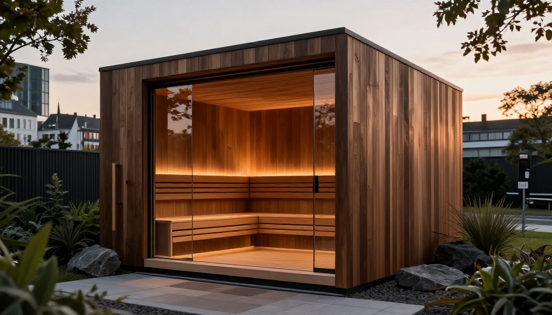 Moderne Architektur und natürliche Materialien