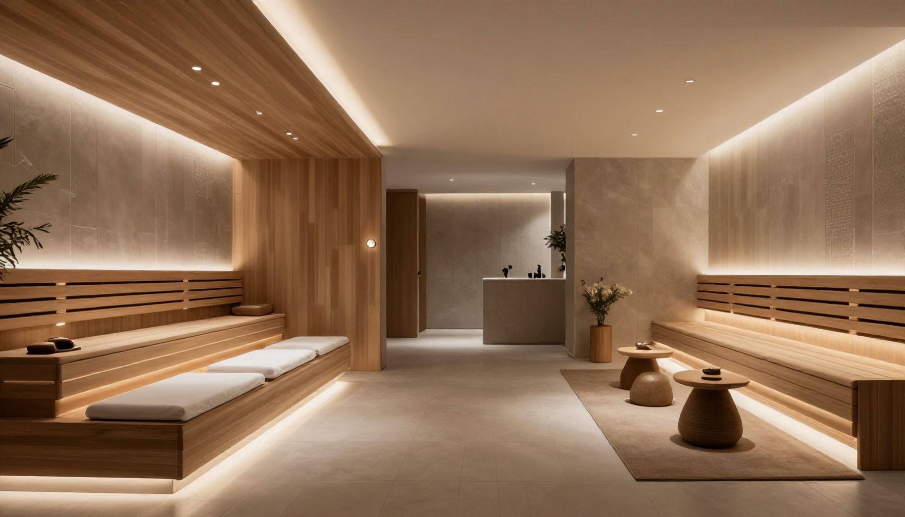 Moderne Ausstattung und Design im neuen Wellnessbereich