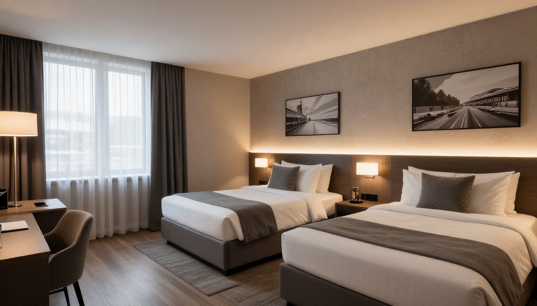 Moderne Zimmer und Ausstattung