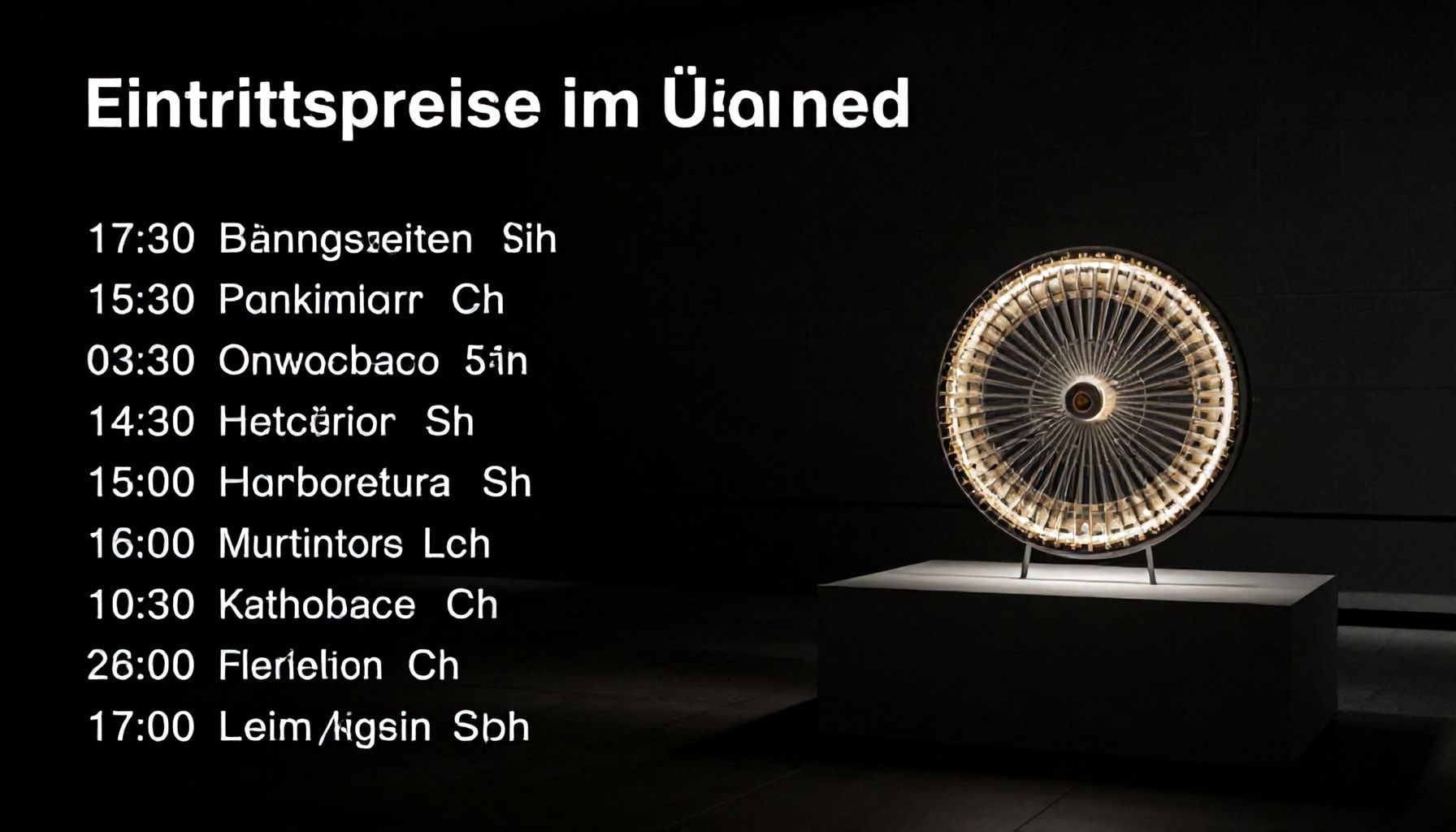 Öffnungszeiten und Eintrittspreise im Überblick