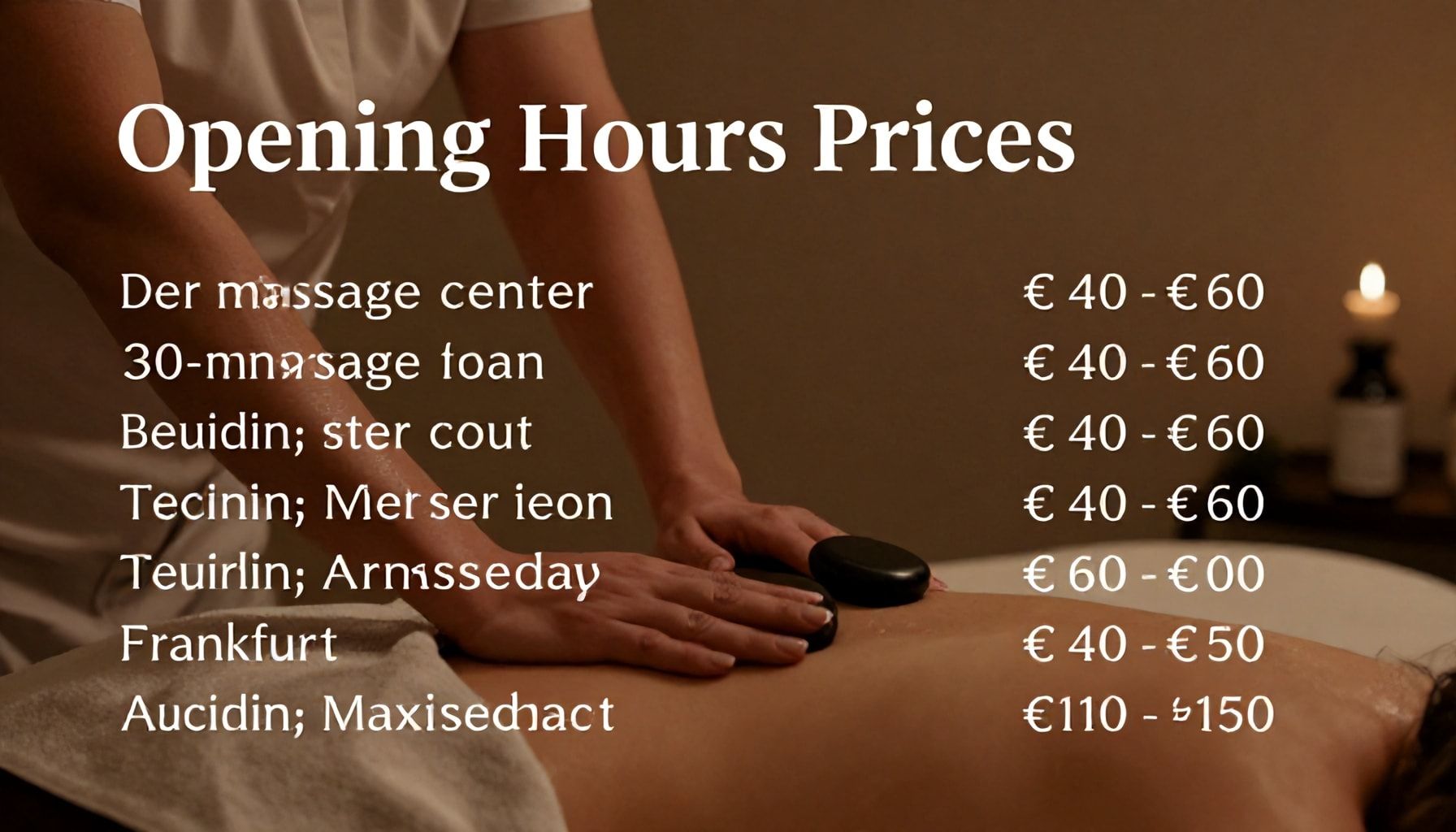 Öffnungszeiten und Preise im Überblick