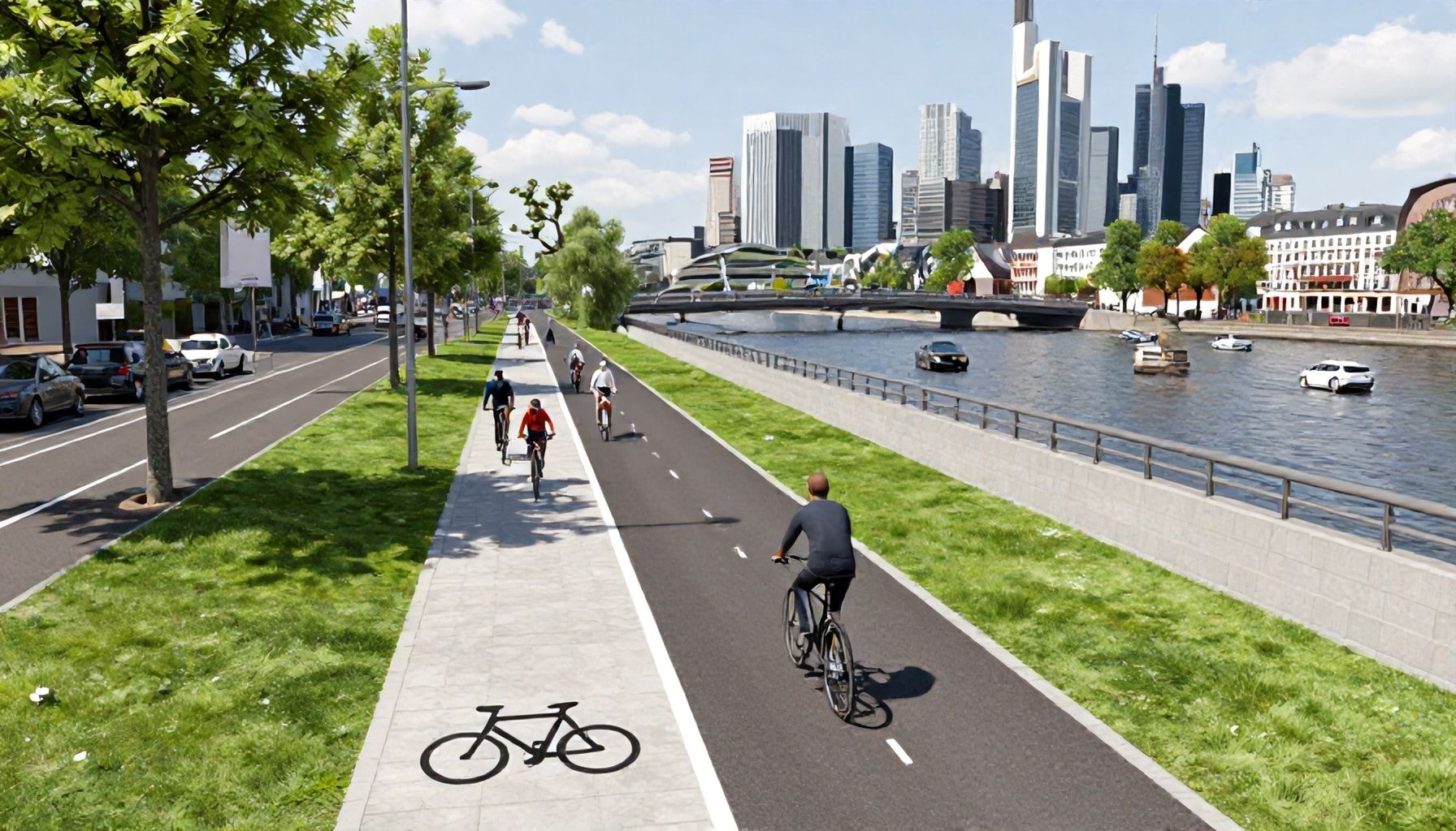 Planung und Umsetzung des Niederrad-Radwegs