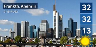 Frankfurts Höchsttemperatur erreicht 32 Grad am Wochenende