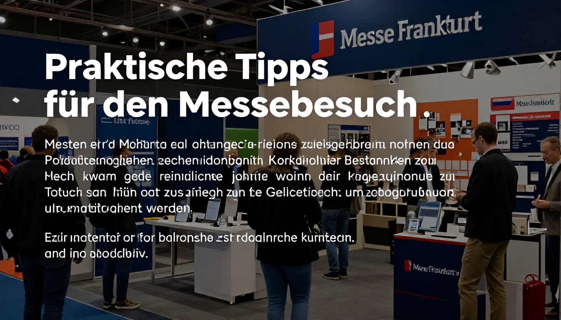 Praktische Tipps für den Messebesuch