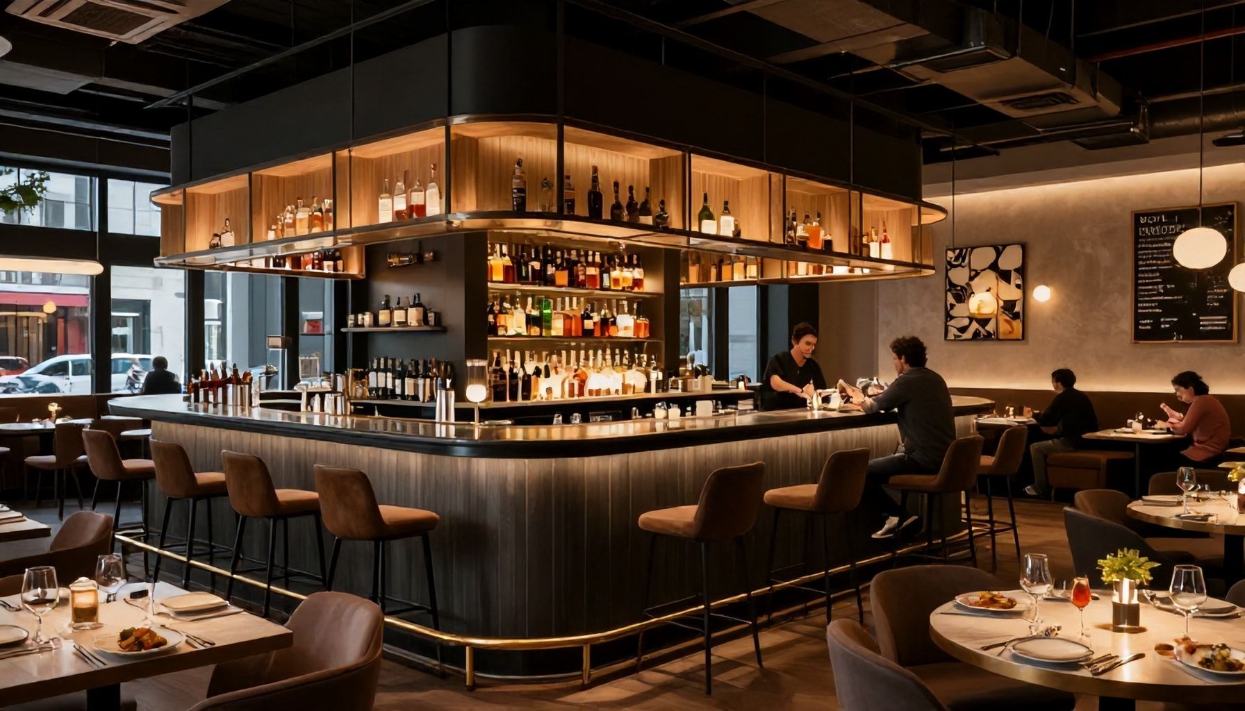 Restaurant und Bar für Hotelgäste und Einheimische