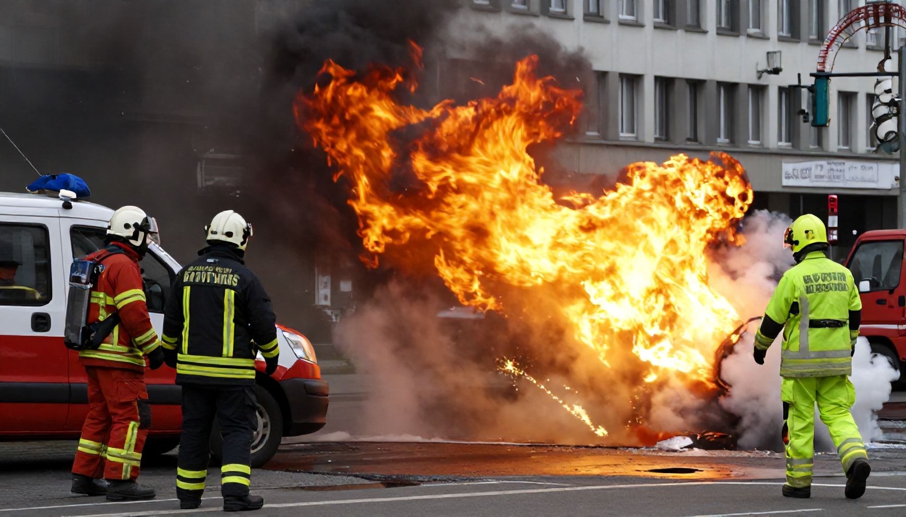 Rettungskräfte im Einsatz