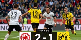 Frankfurts 2:1-Sieg gegen Dortmund in der Tabelle