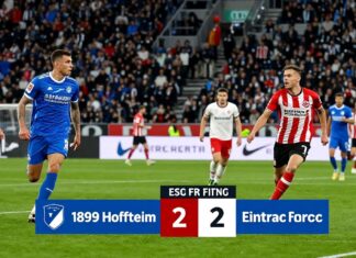 Hoffenheim und Frankfurt liefern spannendes 2:2 in der Bundesliga