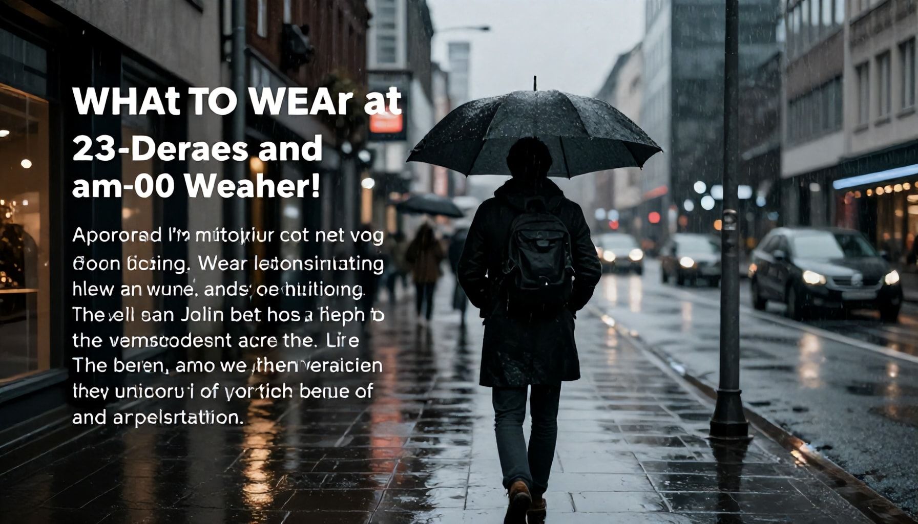 Was man bei 23 Grad und Regen tragen sollte