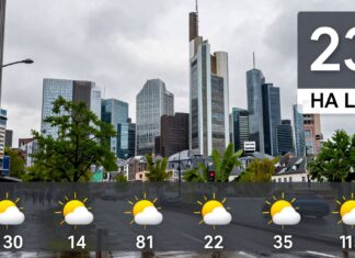 Frankfurts Wetter: 23 Grad und leichter Regen am Nachmittag