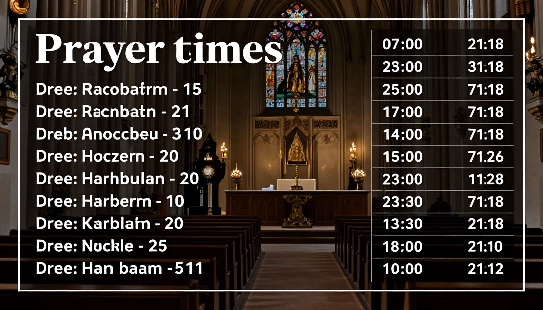 Wo finden die Gebete statt?