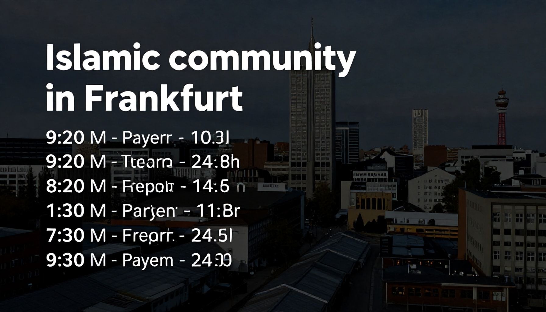 Zukunft der islamischen Gemeinschaft in Frankfurt