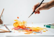 Kreativität entfalten: Wasserfarbenmalerei als entspannende Freizeitbeschäftigung Unfolding creativity: Watercolor painting as a relaxing leisure activity